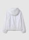 White Hooded Regular Fit Girls' Jacket_4