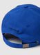 Blue pure cotton cap with adjustable visor and embroidered P_1