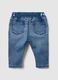 Blue cotton blend jeans for newborns regular fit_1
