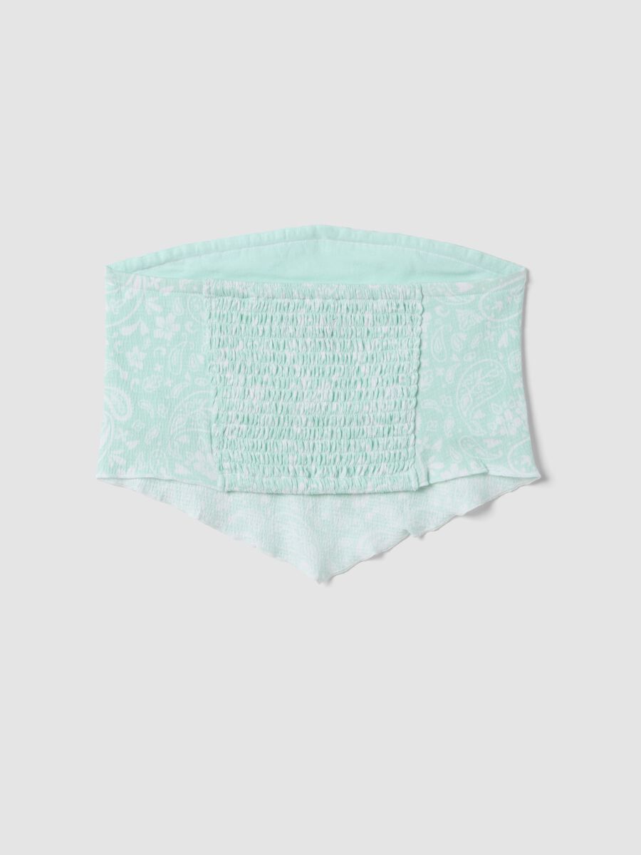 Hellblaues Top aus Stretch-Baumwolle mit Paisley-Print_4