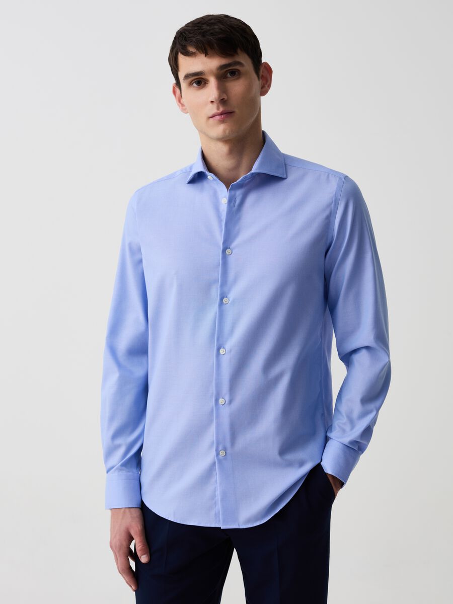 Slim-fit shirt in no-iron Oxford_1