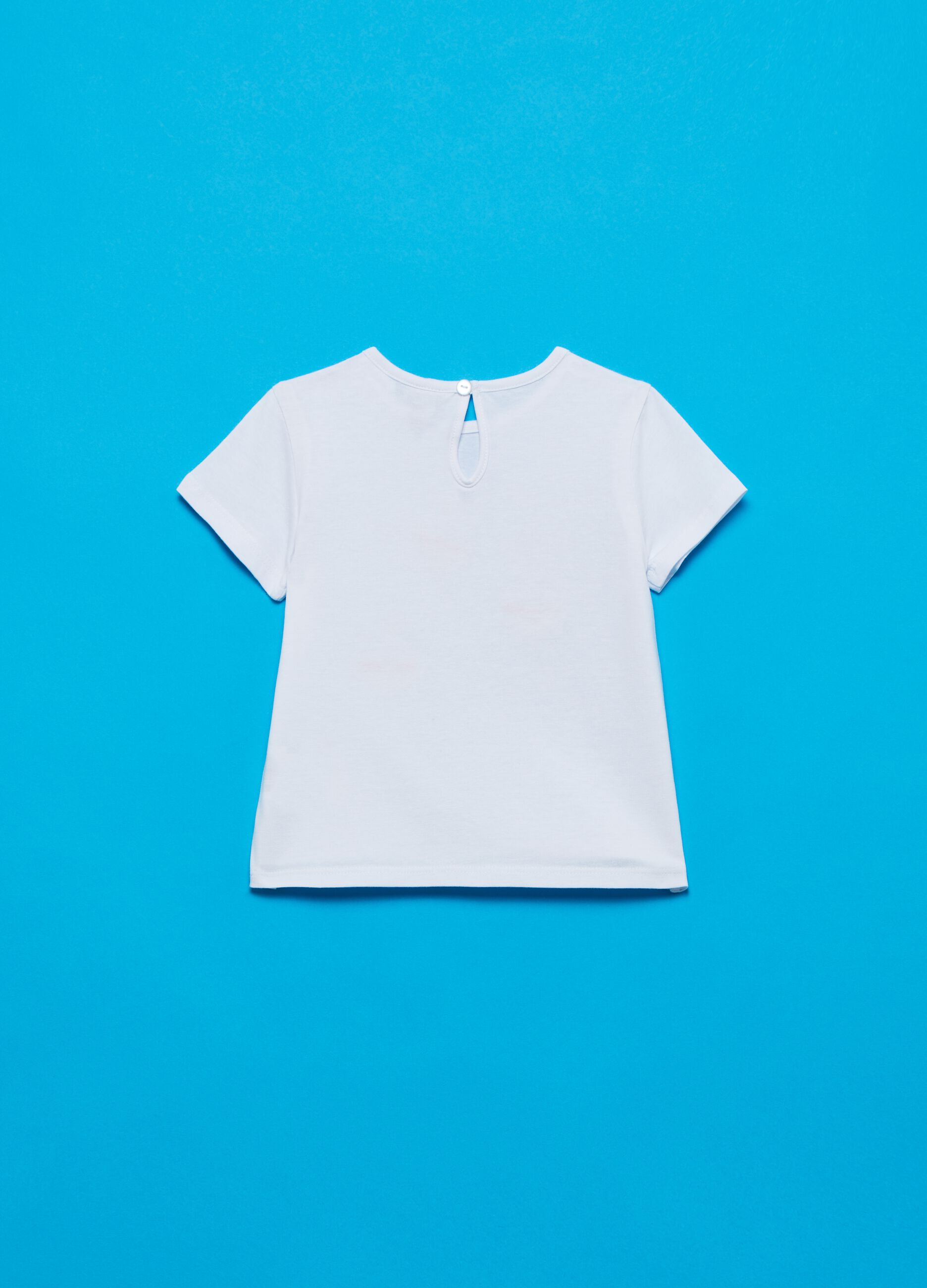 Camiseta de algodón elástico con bailarinas