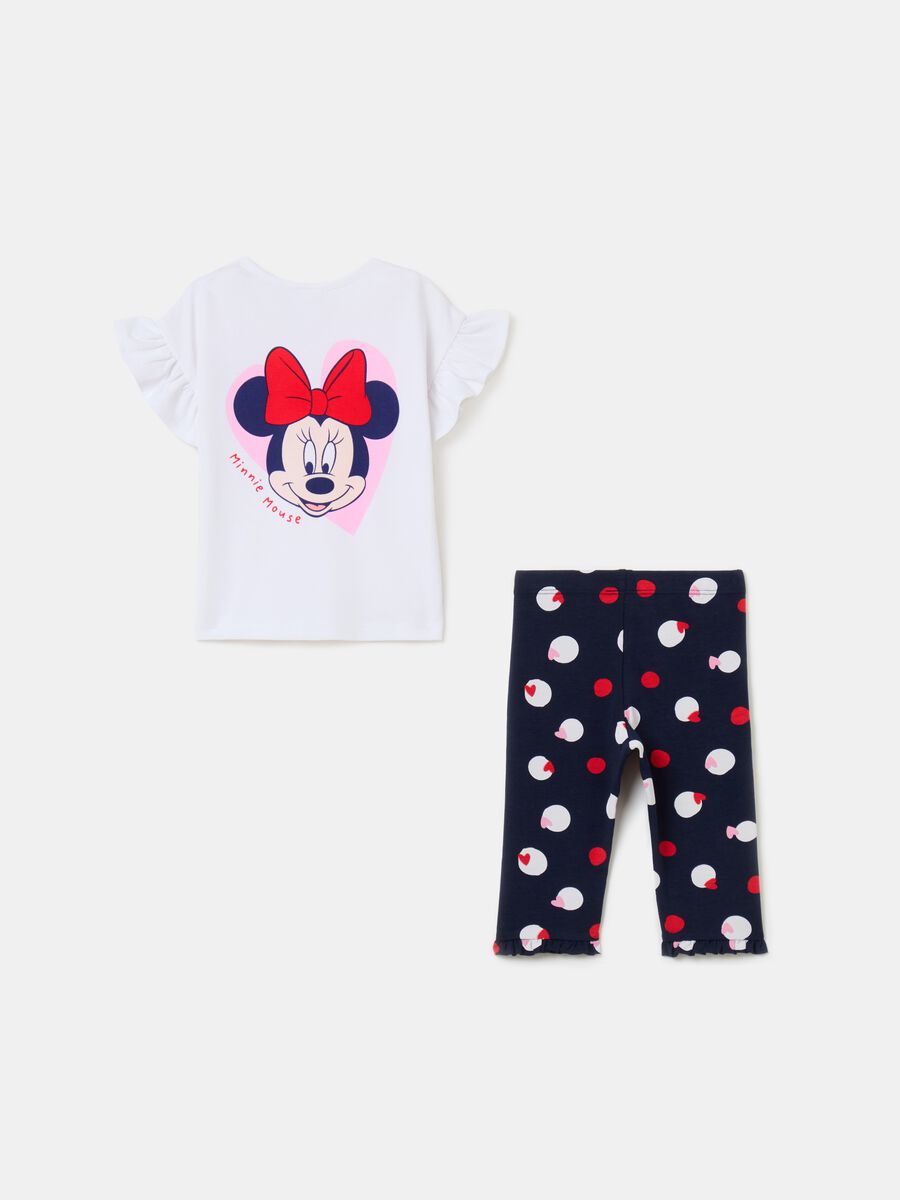 Stretch cotton jogging set with Minnie Mouse print_0