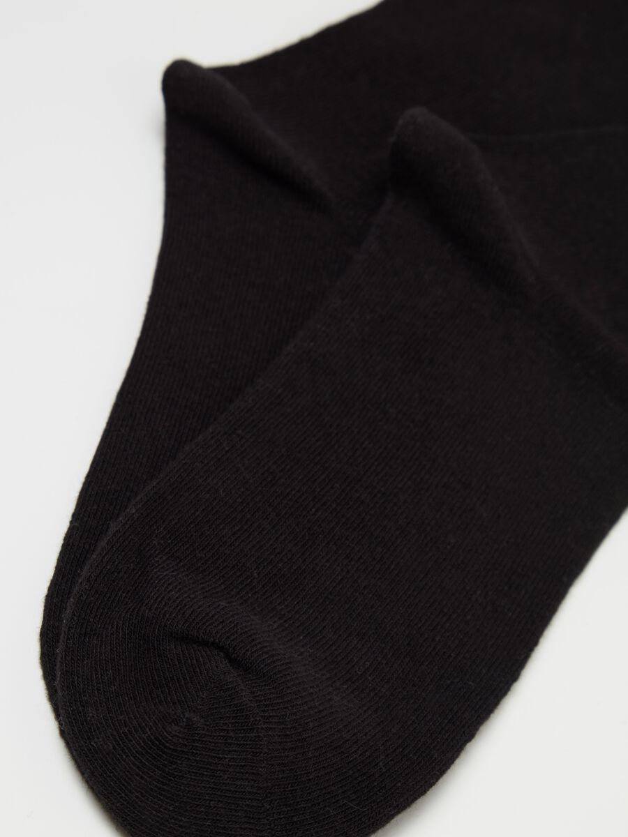 Three-pair pack short socks with rolled edging_2