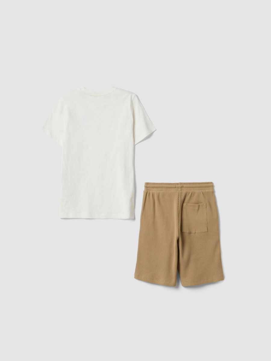 Mehrfarbiges T-Shirt-und-Shorts-Set aus reiner Baumwolle f&uuml;r Jungen, Regular Fit_1