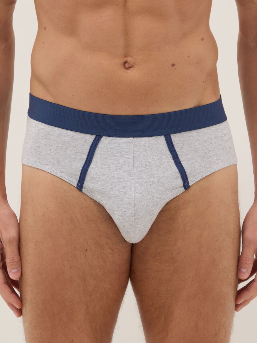 Tripack multicoloured elastic cotton briefs regular fit_1