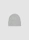 Light grey ribbed jersey knit beanie_0