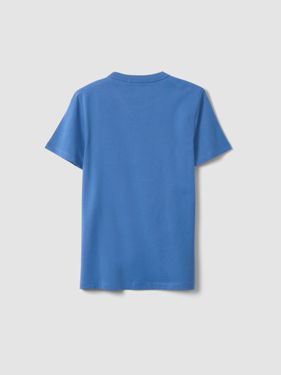 Blaues Jungen-T-Shirt aus reiner Baumwolle in Regular Fit_4