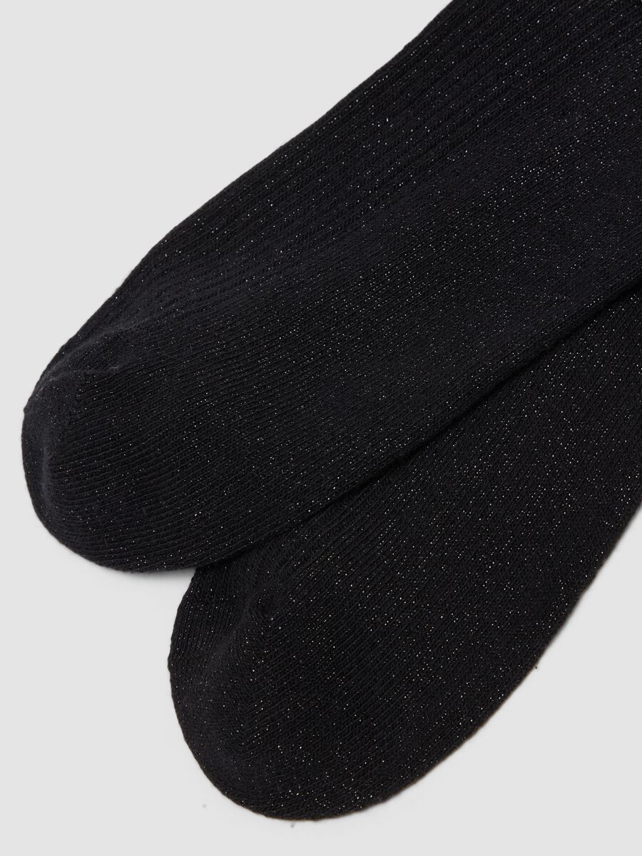 2er-Pack schwarze Socken aus elastischer Bio-Baumwolle_2