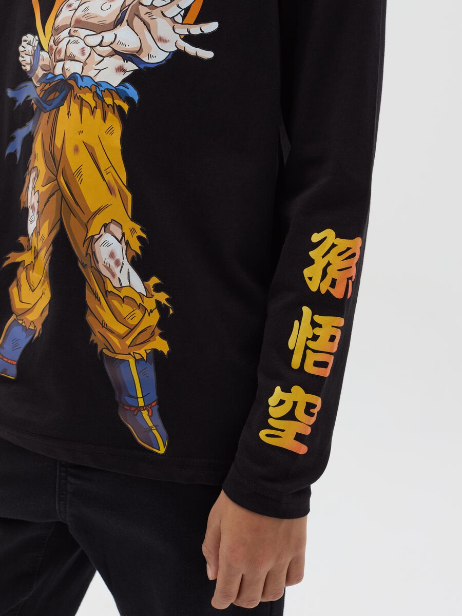 Long-sleeved T-shirt with Goku print_1