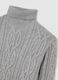Grey regular fit turtleneck with jacquard pattern_5