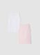 Bipack canotte rosa e bianco in puro cotone organico girocollo_1