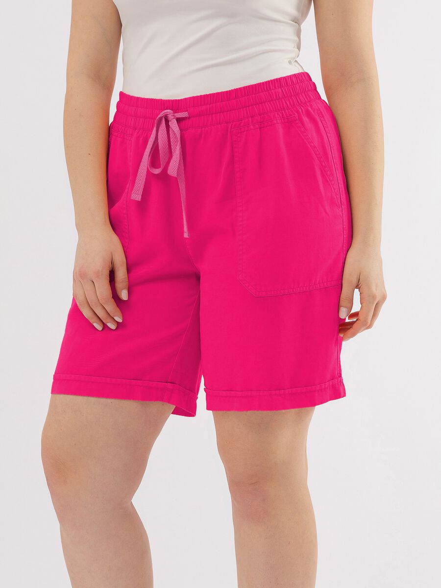 Curvy shorts in Lyocell with drawstring_1