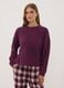 Purple stretch crew-neck pyjamas_2