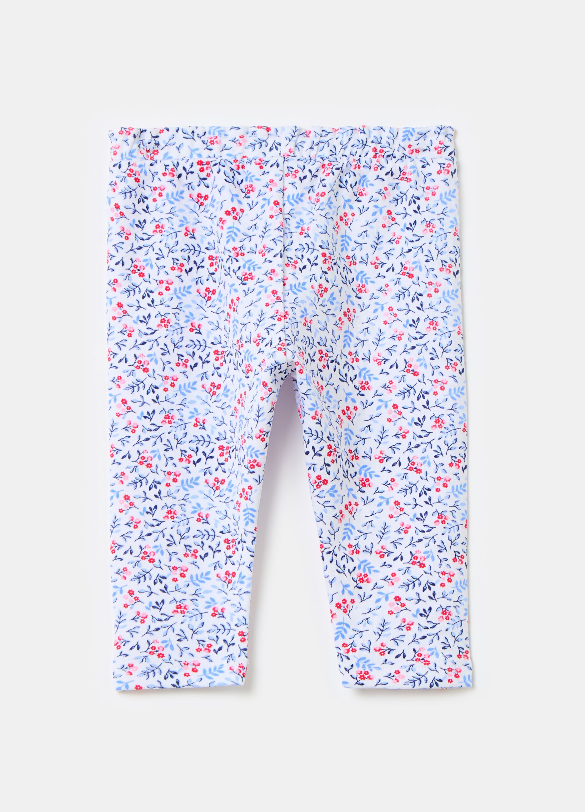 Organic cotton leggings with floral pattern