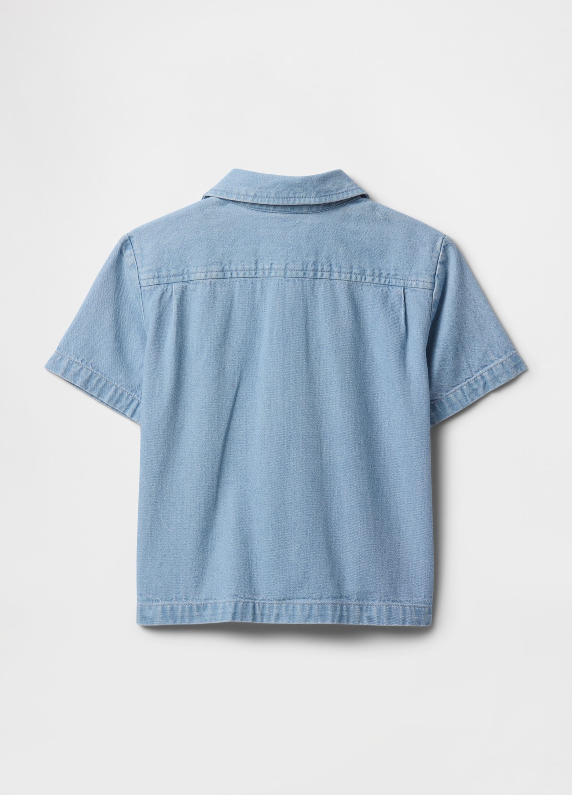Kurzarm-Denimhemd f&uuml;r Kinder