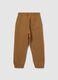 Children's brown pure cotton regular fit trousers_1