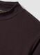 Brown stretch-fabric top with high neck_1