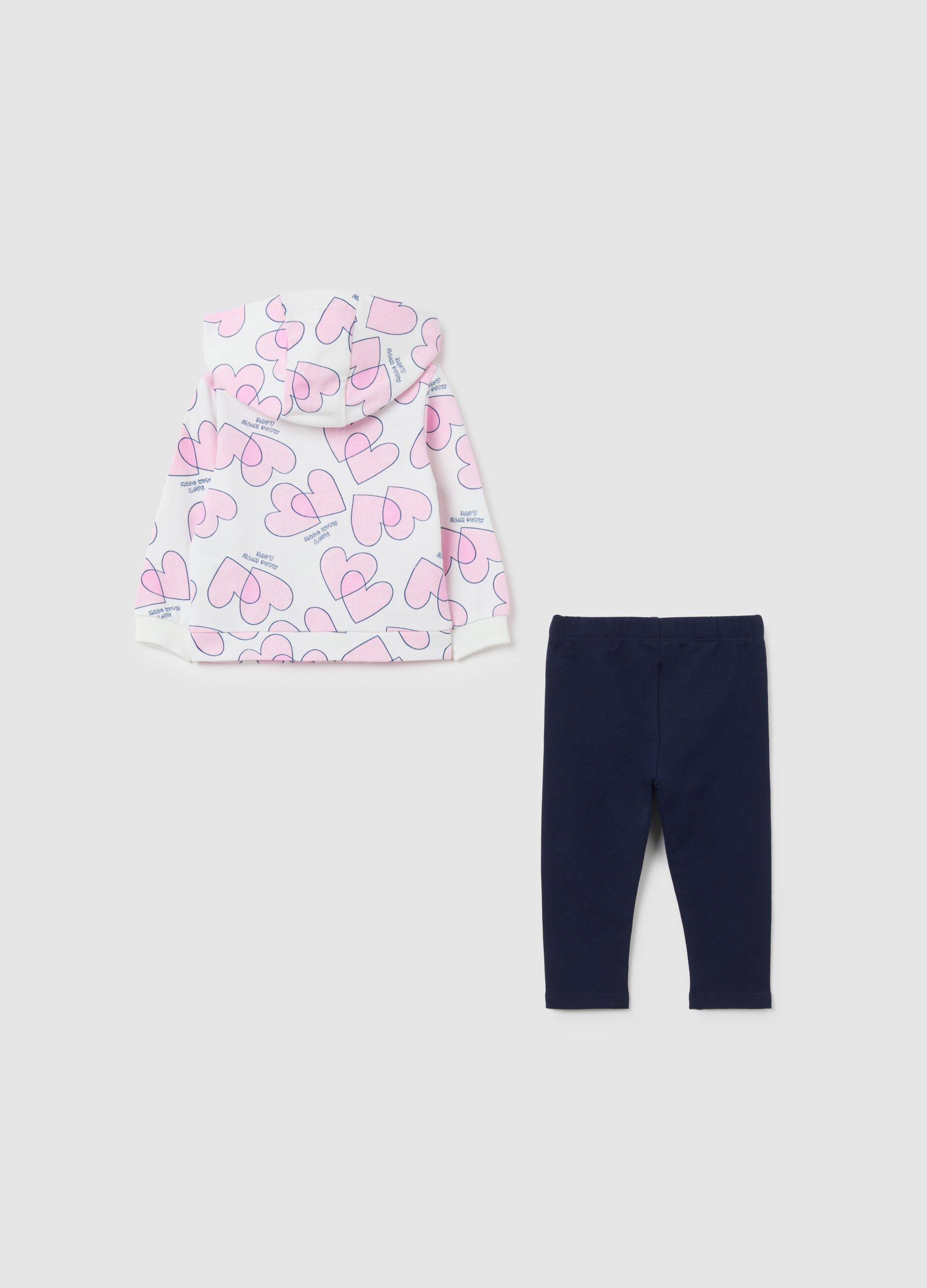 Conjunto multicolor de ajuste regular para ni&ntilde;a en algod&oacute;n puro