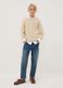 Blue stretch cotton jeans with elasticated waistband, comfort fit_1