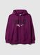 Sweat-shirt en m&eacute;lange de coton violet coupe regular_4