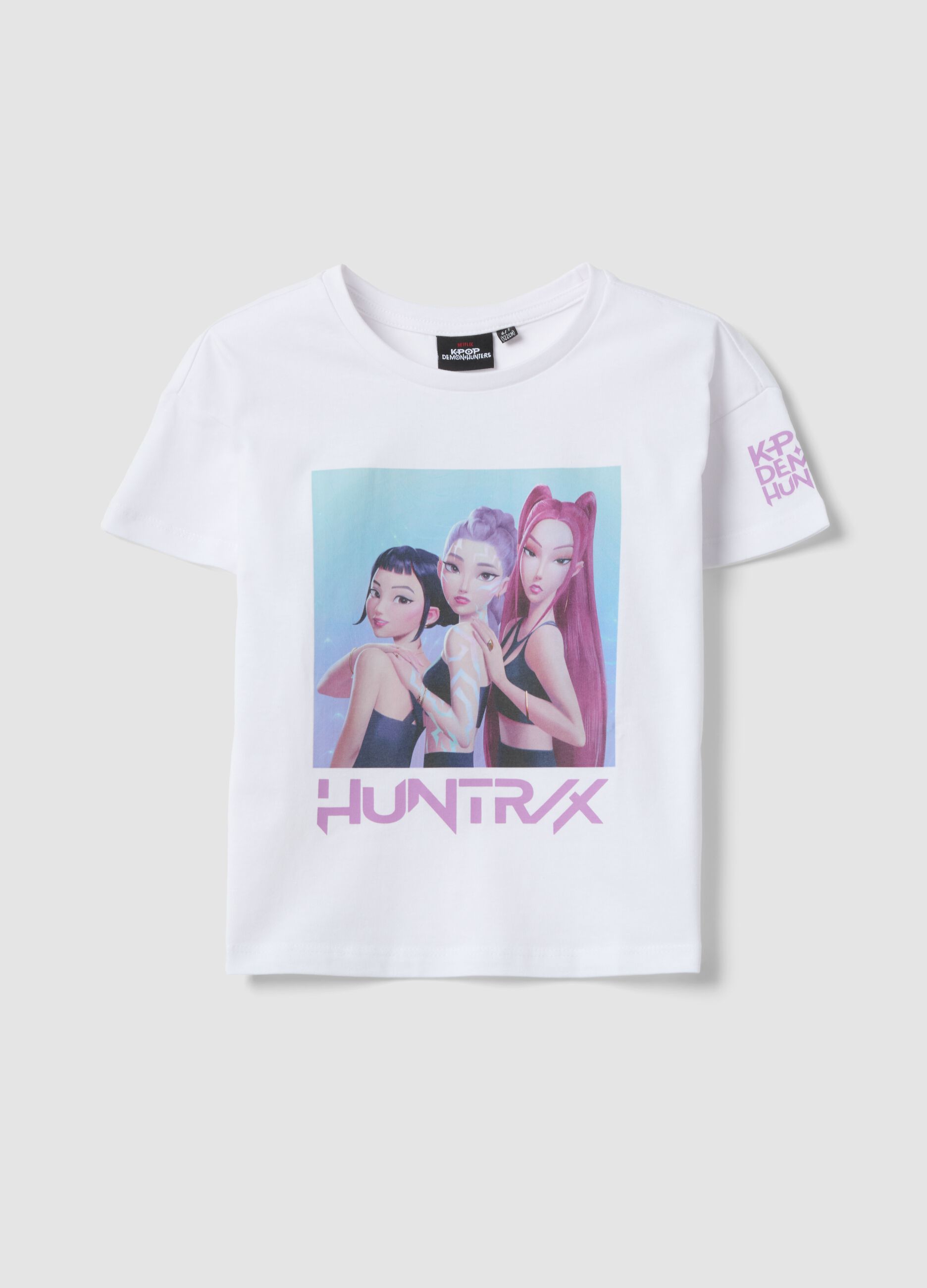 Girls' Pure Cotton White T-shirt Regular Fit with Print