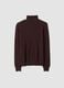 Brown high-neck jumper in viscose and wool blend, regular fit_2