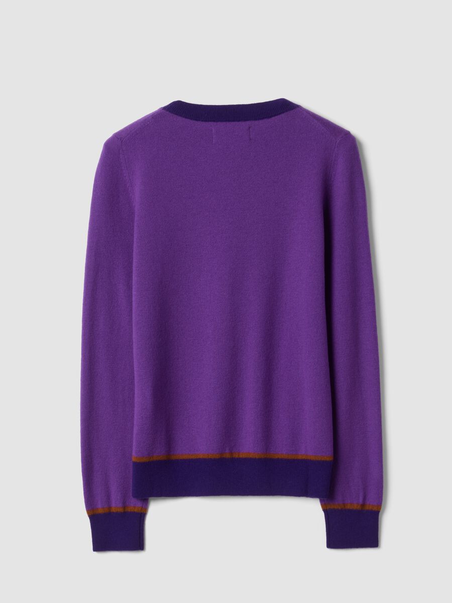 Maglia viola in pura lana girocollo_2