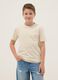 Beige pure cotton boys&rsquo; regular fit T-shirt_0