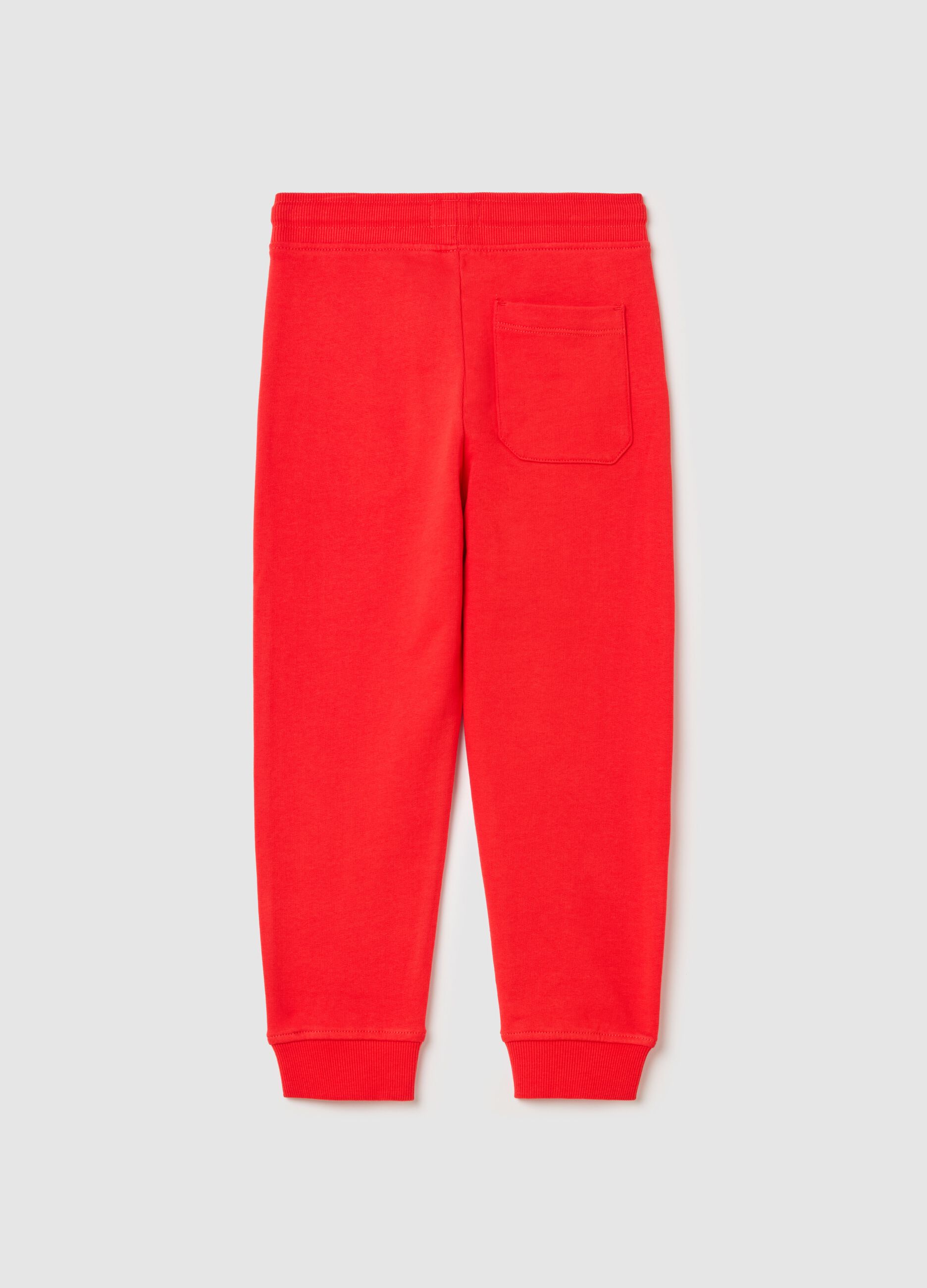 Fleece joggers with drawstring