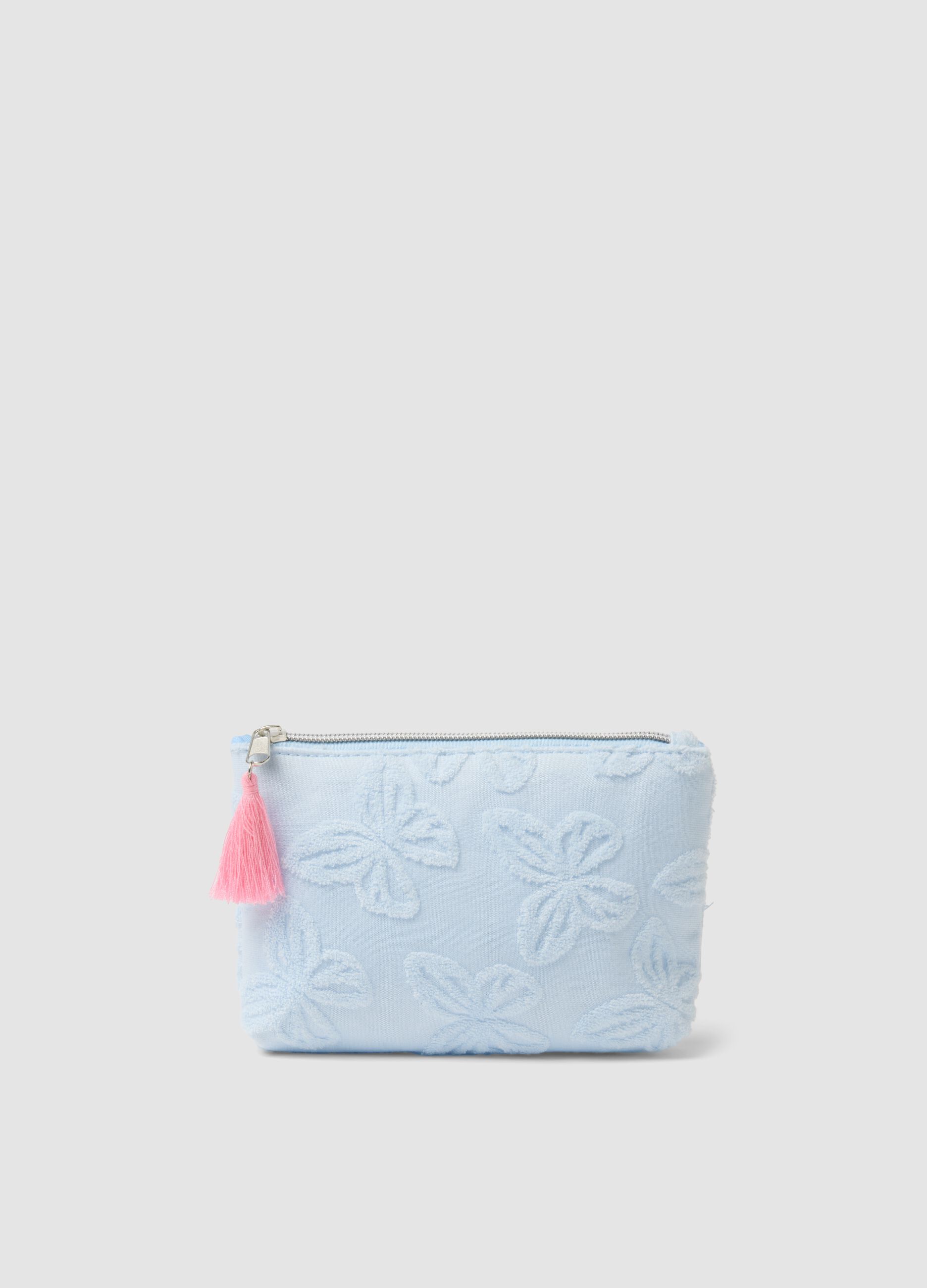 Blue case with butterfly embroidery