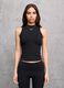 Schwarzes Tanktop mit Mock Neck_0