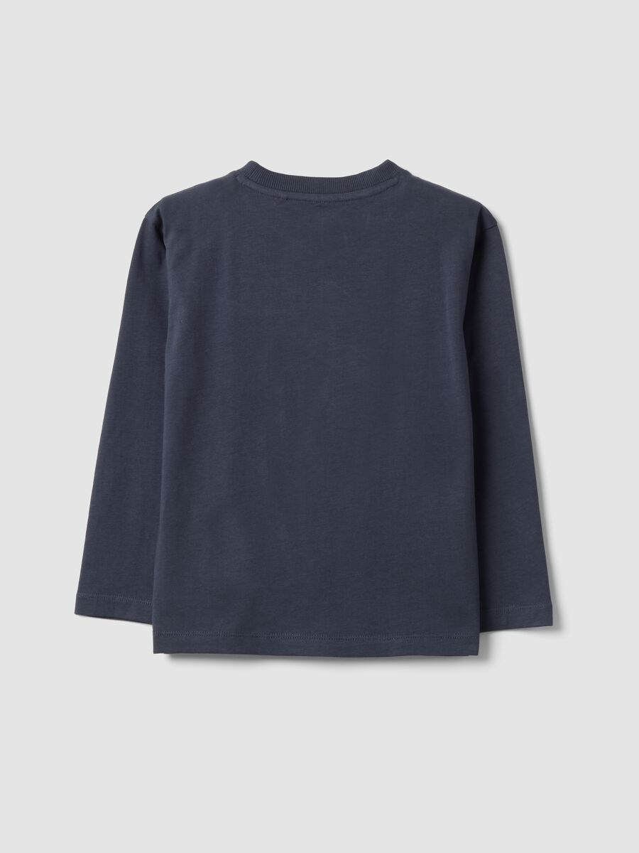 Grey long-sleeve pure cotton Spider-Man print T-shirt for boys_1