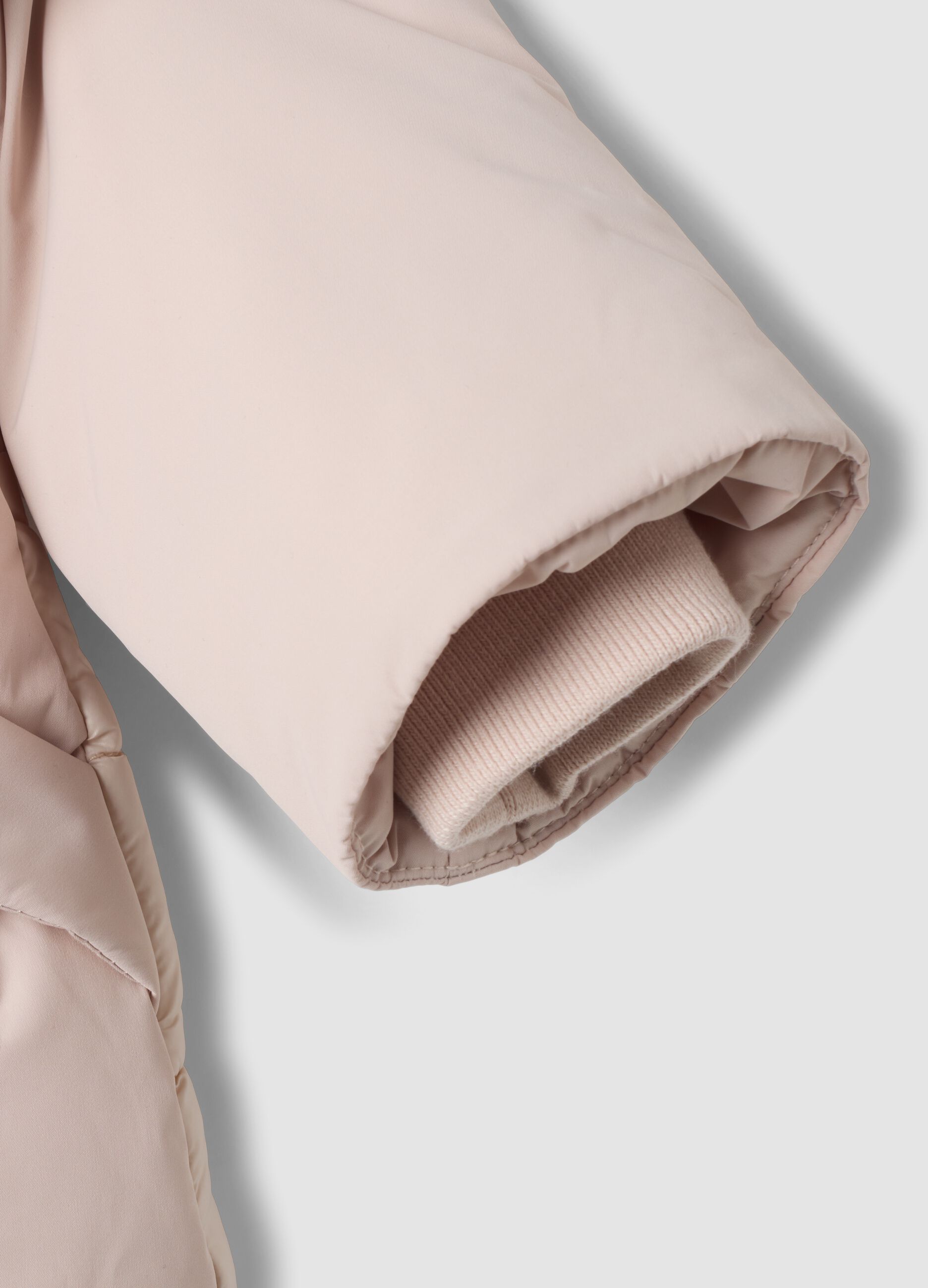 Pink padded hooded jacket, regular fit