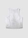Girls&rsquo; white stretch-cotton fitted tank top_1