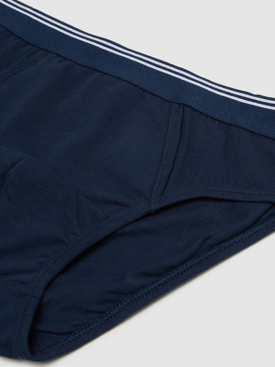 Boys' Regular Fit Stretch Cotton Blue Briefs_2