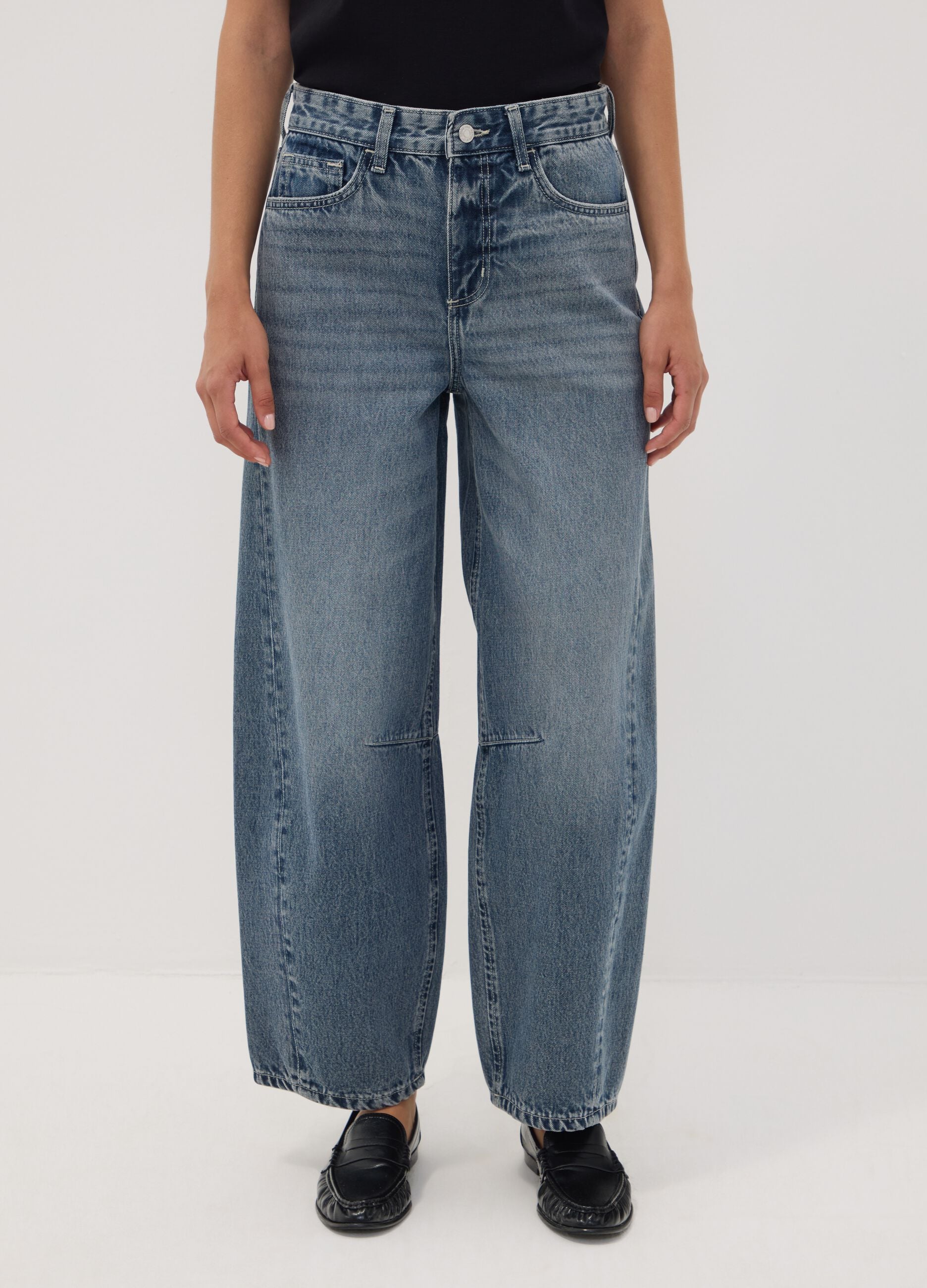 Balloon-Fit-Jeans aus Denim aus reiner Baumwolle