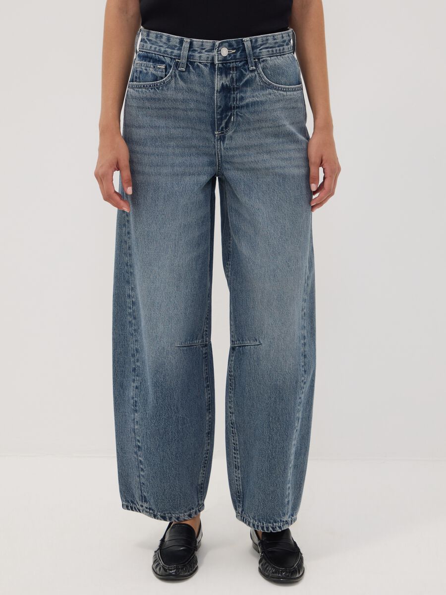 Balloon-Fit-Jeans aus Denim aus reiner Baumwolle_1