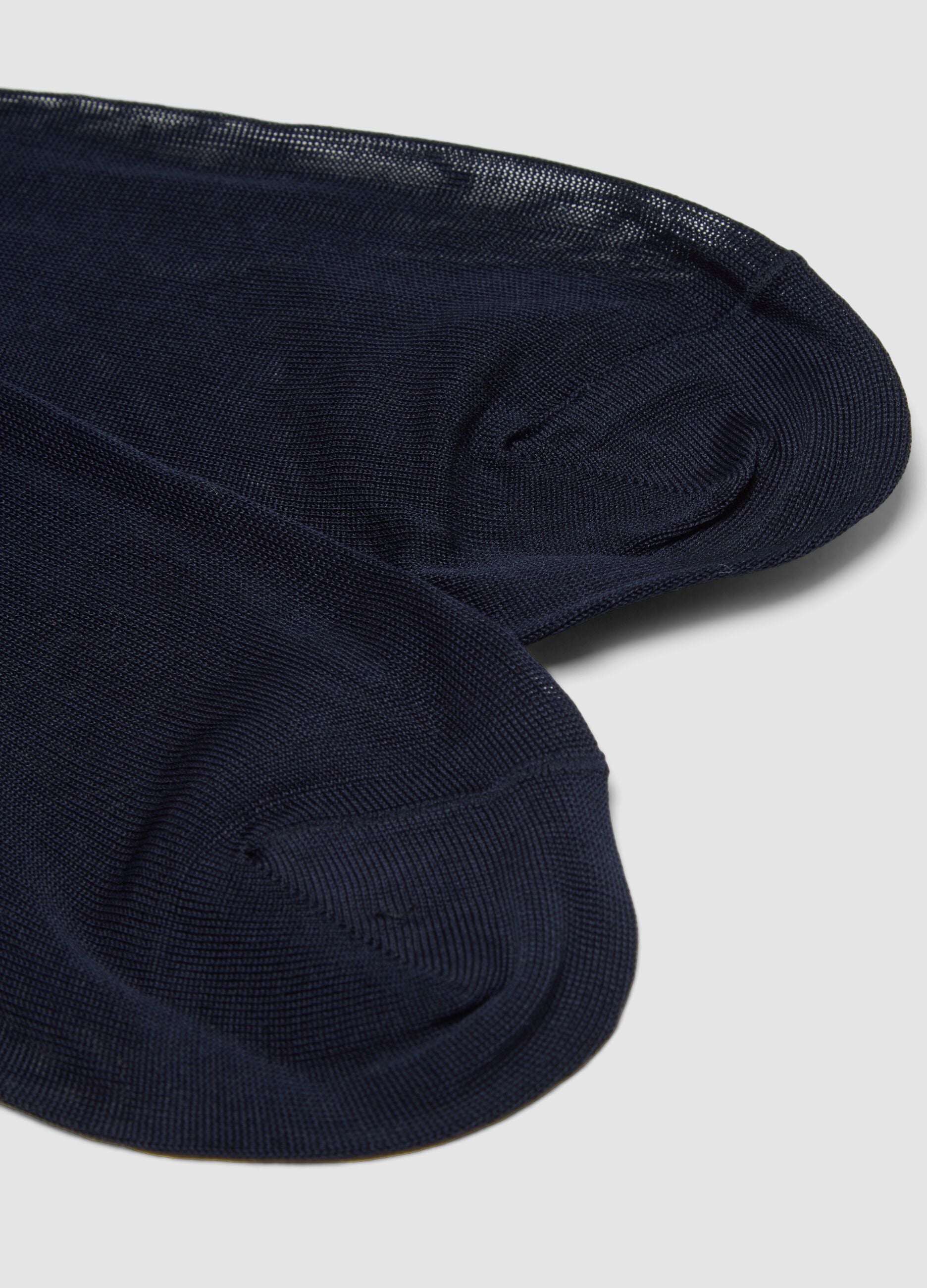 Blue long socks in pure cotton