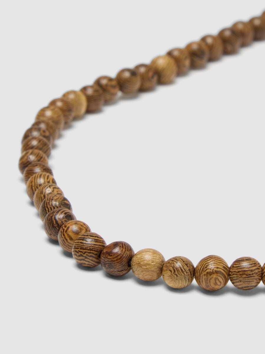 Collana marrone, gialla, arancione, grigio argento, azzurro turchese, bianco sporco e rossa_2