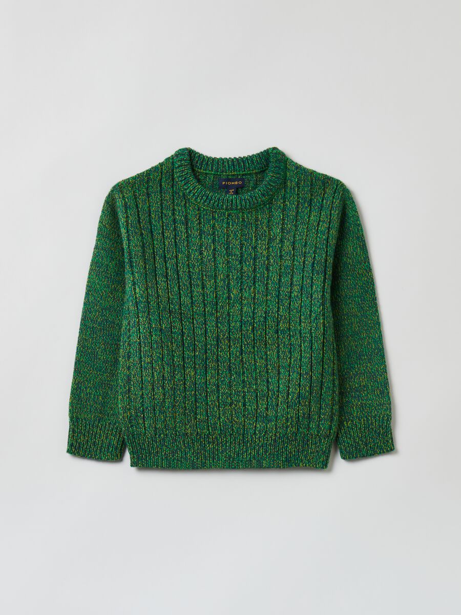 Ribbed mouliné-effect pullover_3