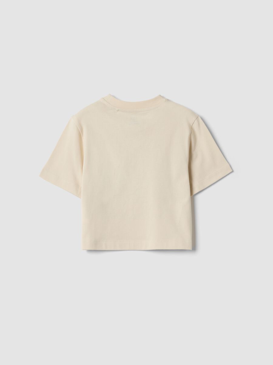 Beige organic cotton short-sleeve T-shirt_1