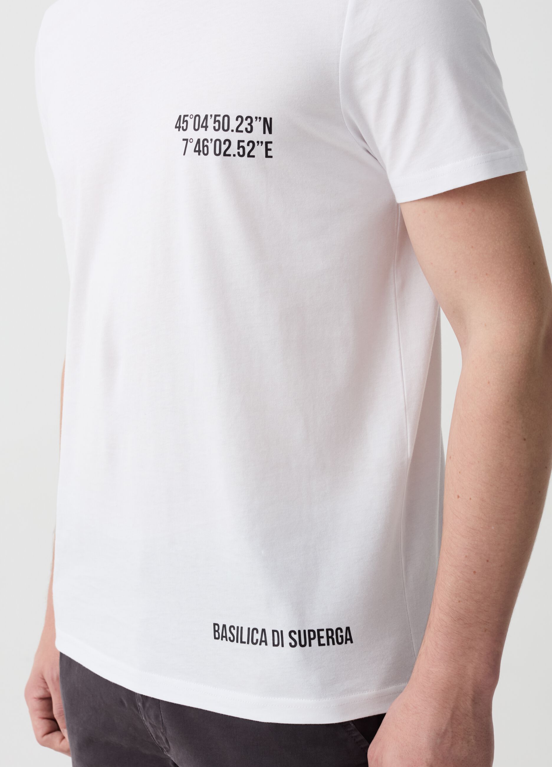 T-shirt in cotone con stampa Torino