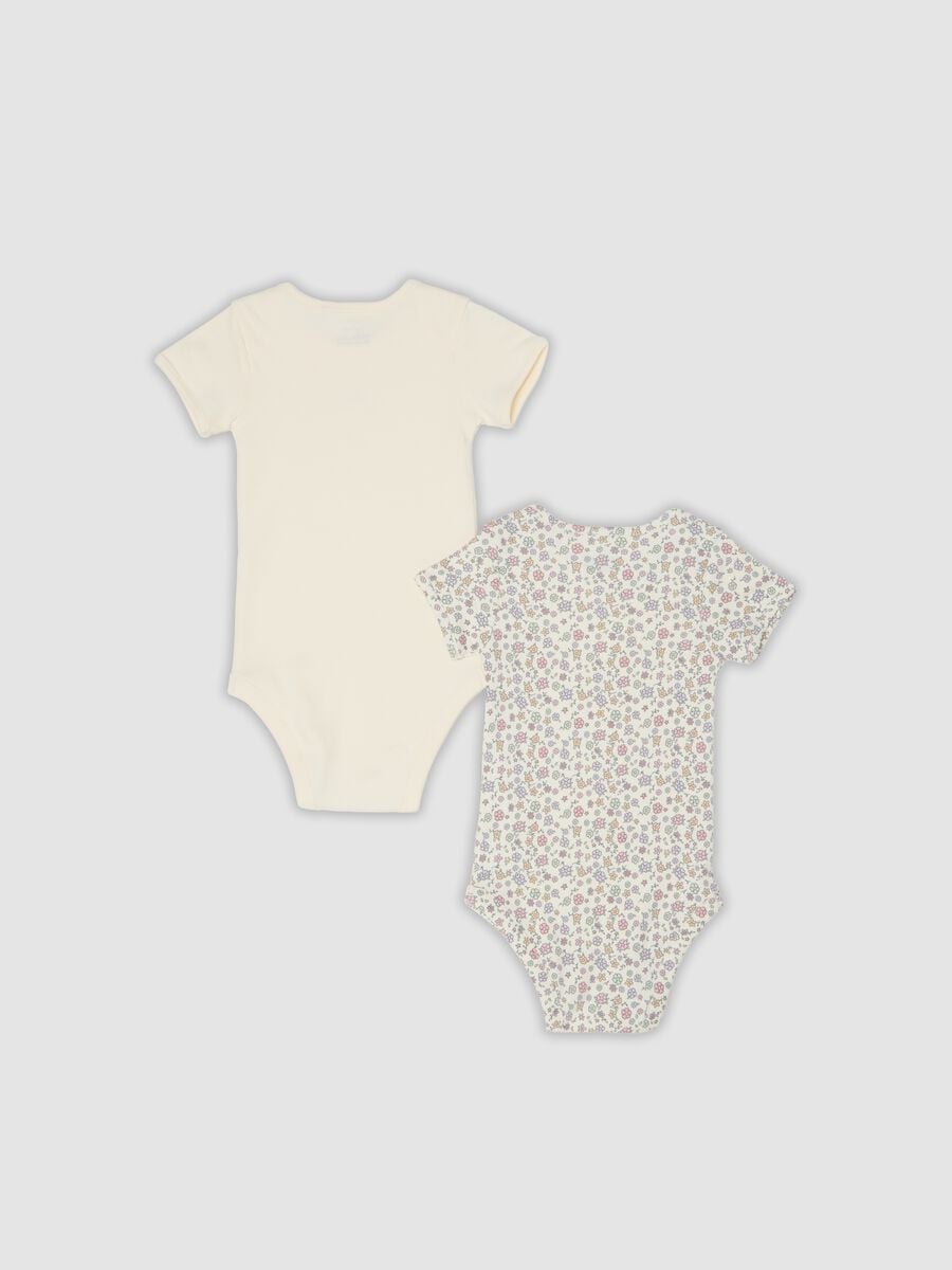 Bipack di body multicolor in cotone organico a maniche corte_1