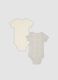 Bipack di body multicolor in cotone organico a maniche corte_1