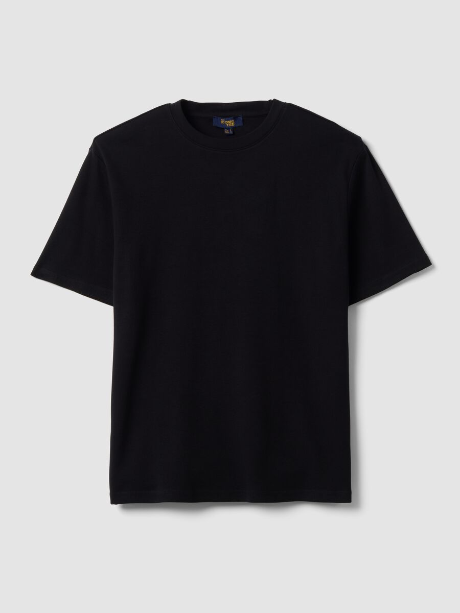 &Mu;&alpha;ύ&rho;&omicron; T-shirt &alpha;&pi;ό 100% &beta;&alpha;&mu;&beta;ά&kappa;&iota;, &kappa;&omicron;&nu;&tau;&omicron;&mu;ά&nu;&iota;&kappa;&omicron;, relaxed fit_4