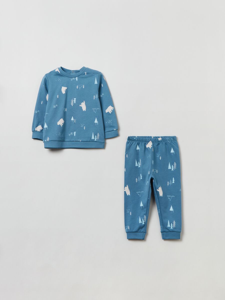Pijama largo con estampado_0