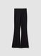 Schwarze Flared-Leggings aus elastischem Viskose-Milano-Jersey_6