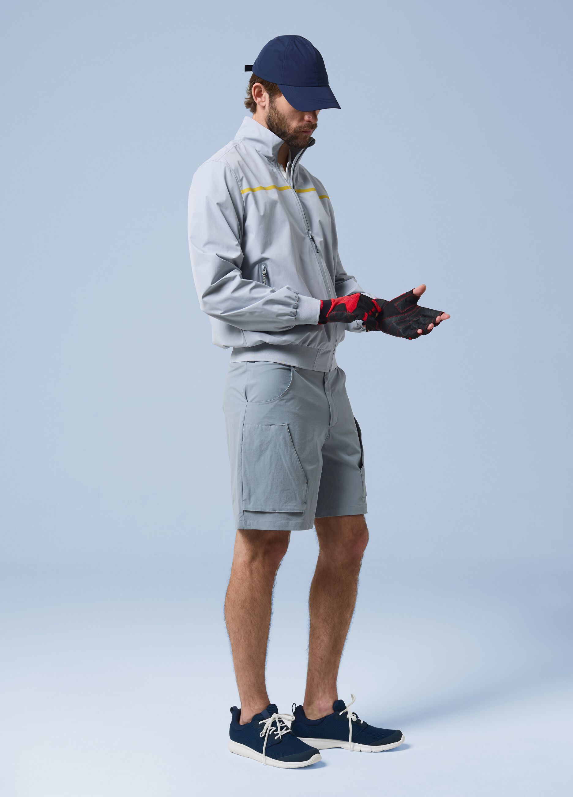 Graue Cargo-Shorts ALTAVIA SAILING aus Stretchgewebe