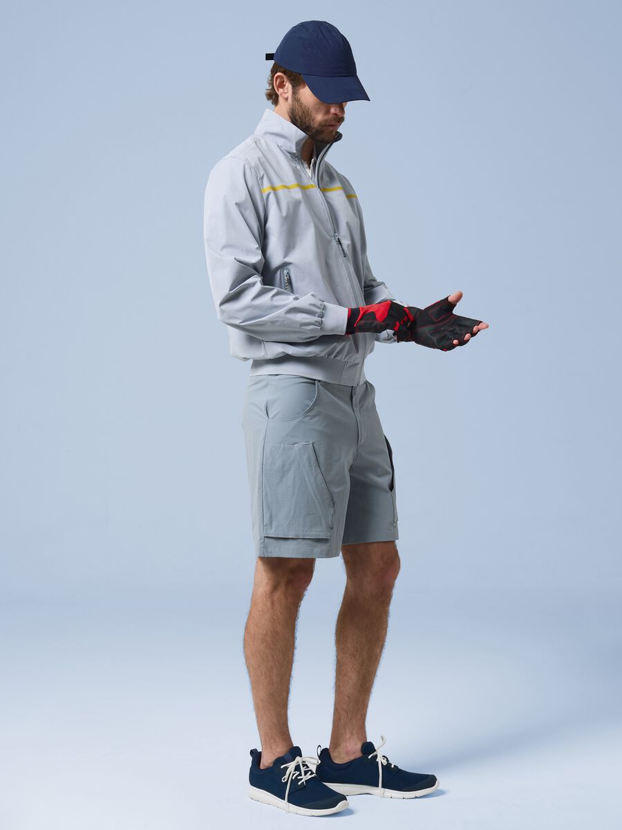 ALTAVIA SAILING grey cargo shorts in stretch fabric_0